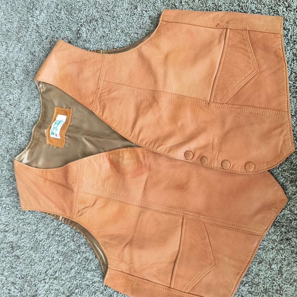 VTG Soft Leather Vest, Large